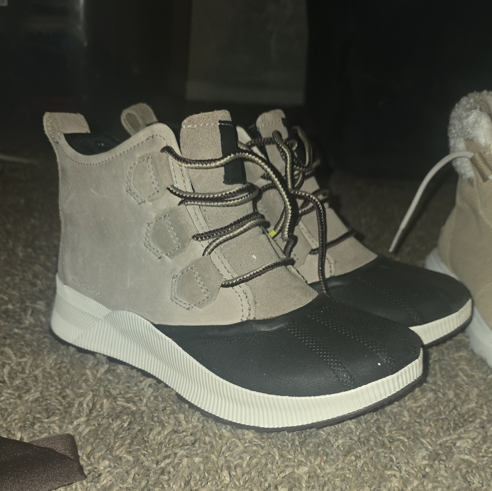 Two-Tone Ankle Booties